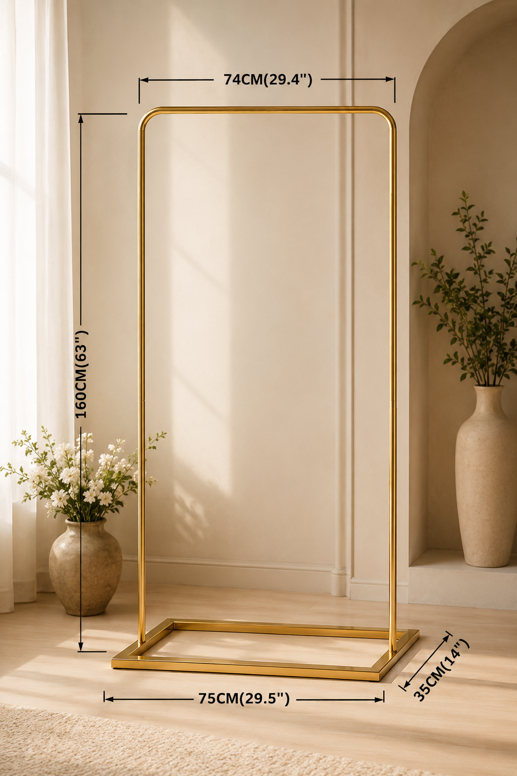 Wedding Arch Frame | Fabric & Foamex Signage Display | Gold or Black