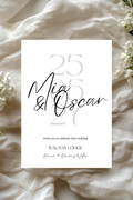 Personalised Date Script Wedding Invitation | A5 | 300gsm, Linen or Hammered