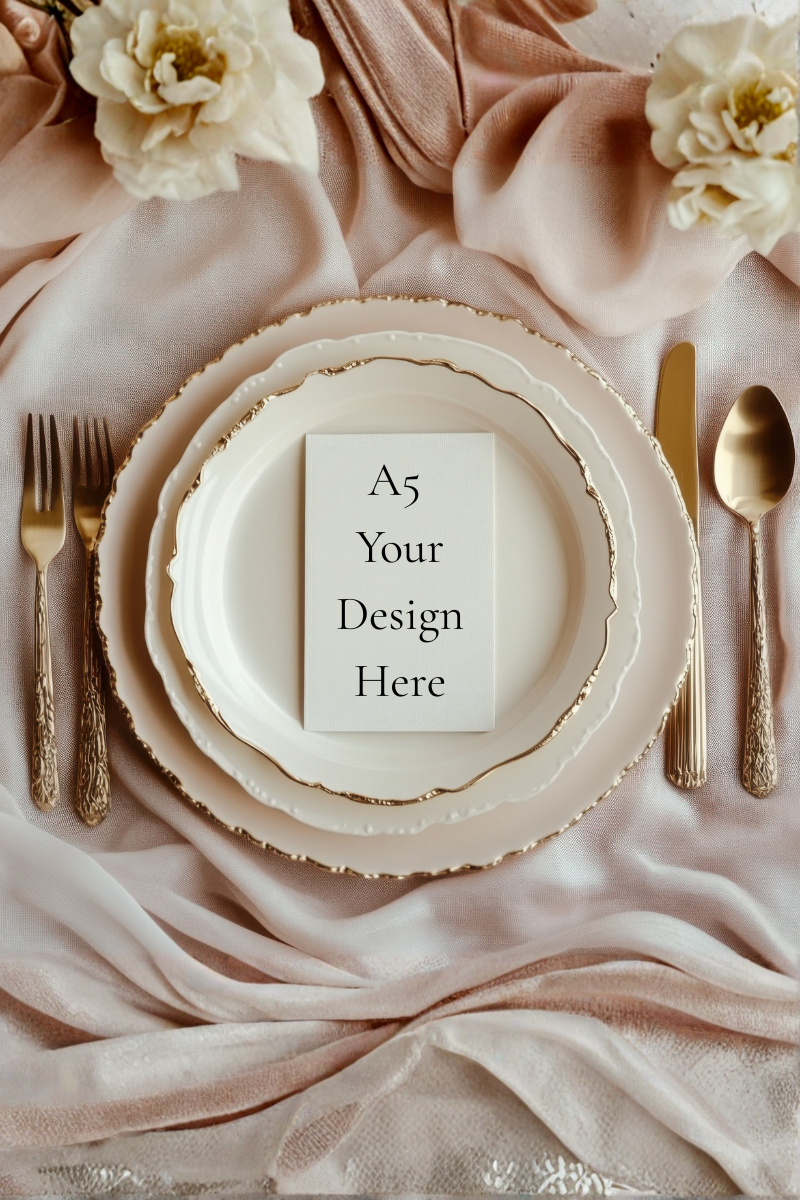A5 Wedding Menu Cards | 148 x 210mm | Print Your Own Design | JJ Bespoke Print