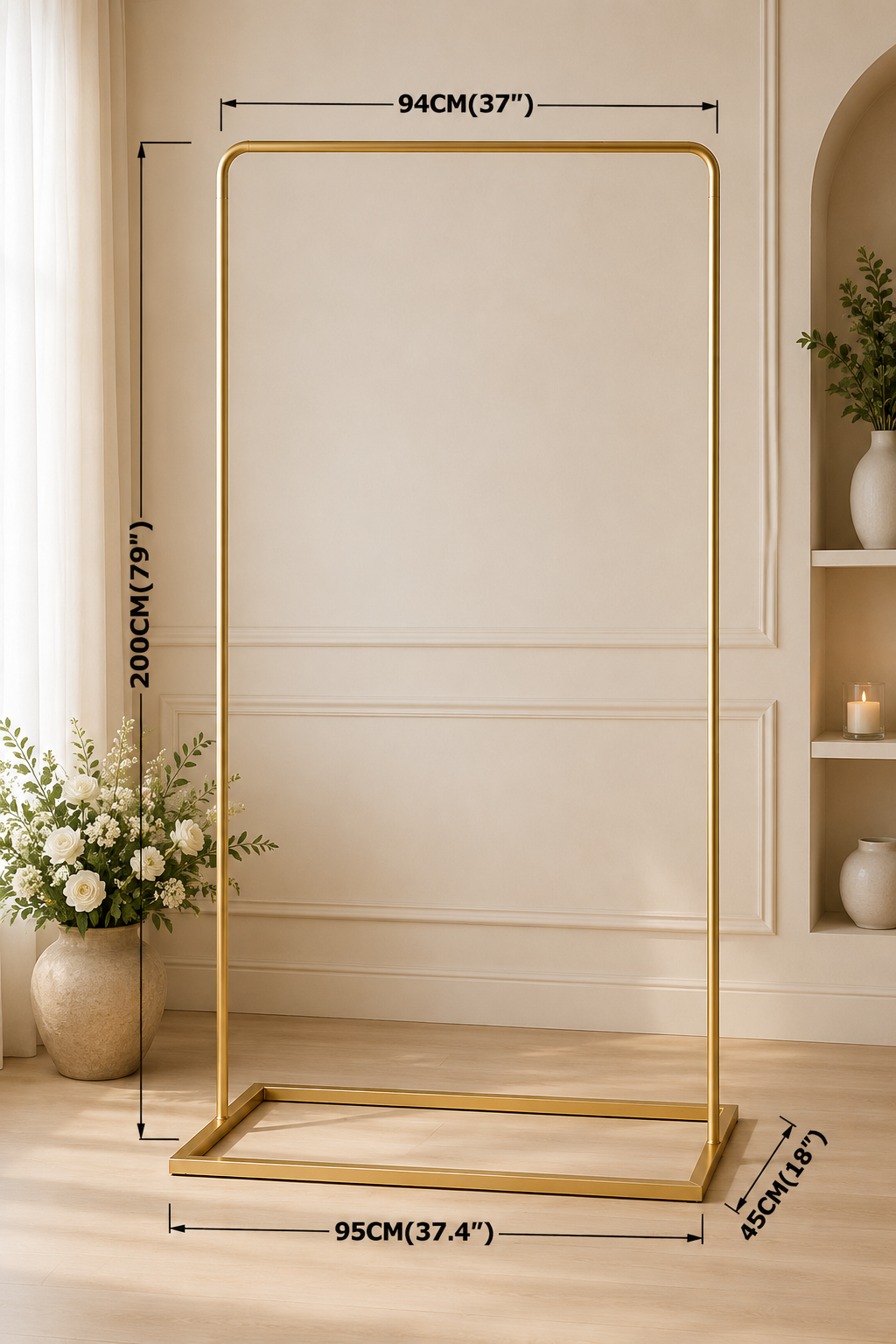 Wedding Arch Frame | Fabric & Foamex Signage Display | Gold or Black