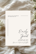 Personalised Minimal Editorial Wedding Invitation | A5 | 300gsm, Linen or Hammered