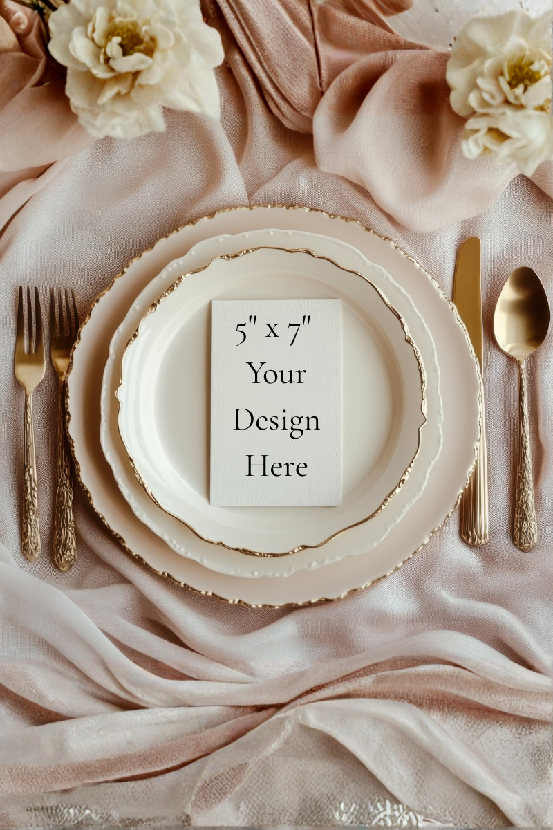 5" x 7" Wedding Menu Cards | 127 x 178mm | Print Your Own Design | JJ Bespoke Print
