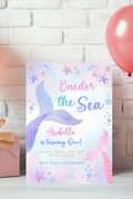 Oneder the Sea Mermaid 1st Birthday Invitations | Personalised Printed Cards