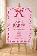 Personalised Let's Party Birthday Welcome Sign | Foamex Board | A3, A2 & A1