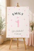 Personalised Let's Celebrate Floral Birthday Welcome Sign | Foamex Board | A3, A2 & A1