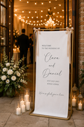 Luxury Fabric Wedding Sign | Script Font | Personalised Fabric Signage