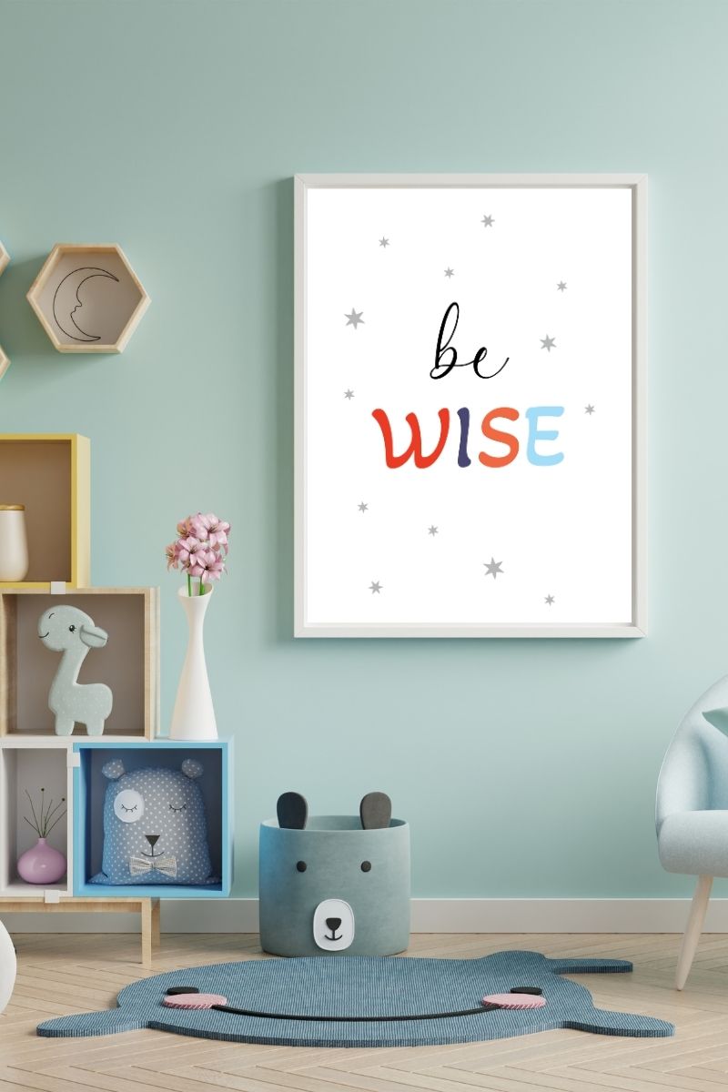 Be Wise – Children's Nursery Print
