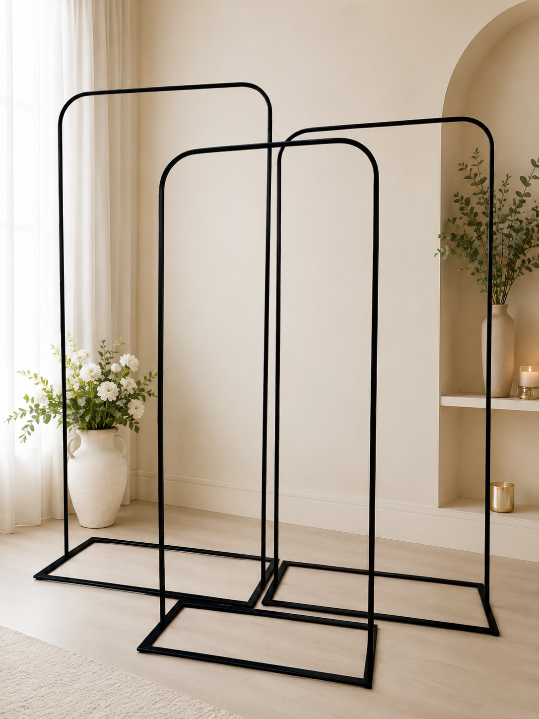 Wedding Arch Frame | Fabric & Foamex Signage Display | Gold or Black