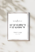 Personalised Coordinates Print – Names, Location & Date