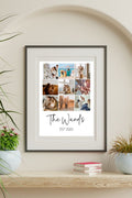 Personalised Photo Grid Print – Name & Est. Year