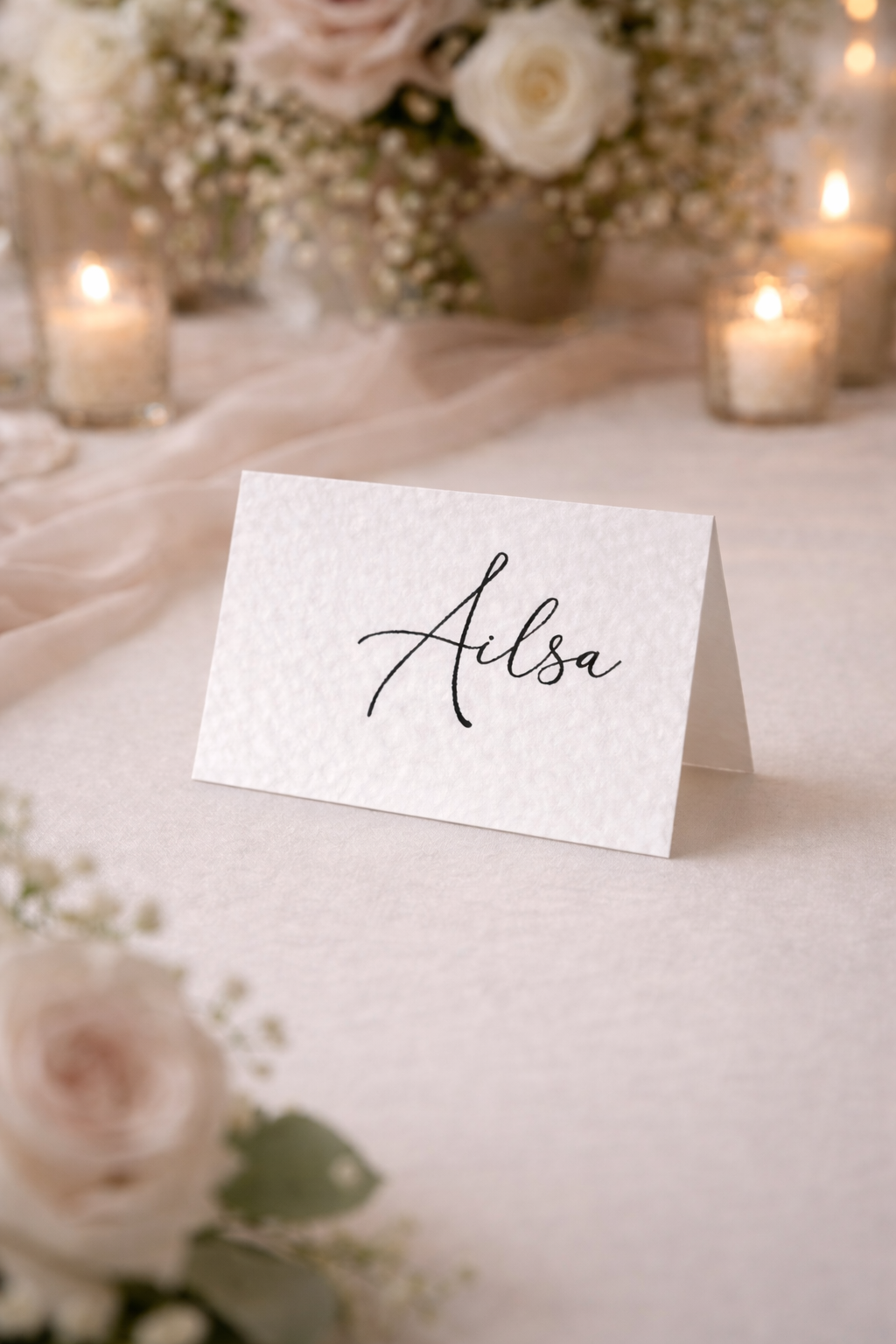 Luxury Personalised Wedding Place Cards | Custom Printed Table Name Cards
