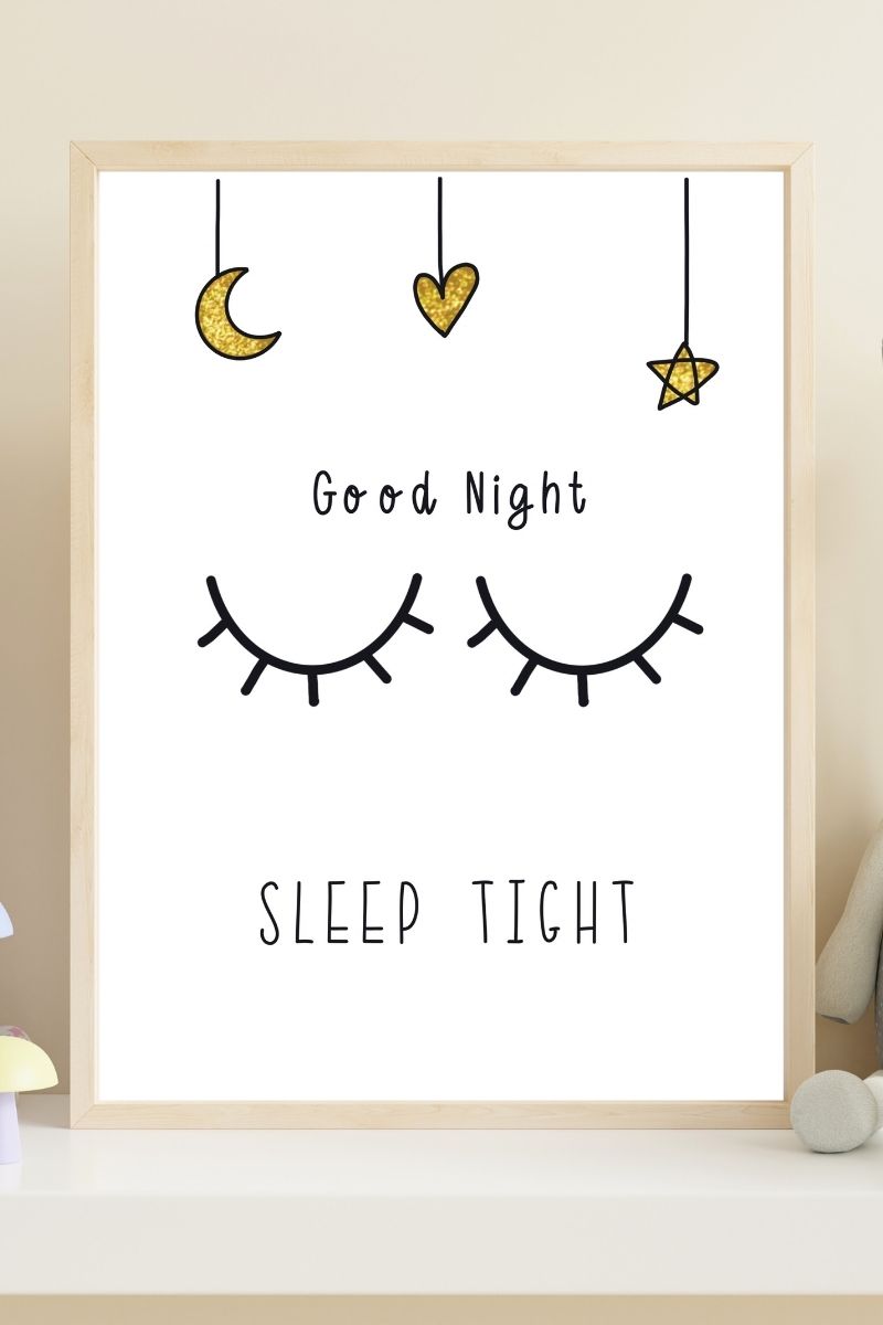 Good Night Sleep Tight – Children's Nursery Print