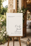 Personalised Minimal Editorial Wedding Welcome Sign | Foamex Board | A3, A2 & A1