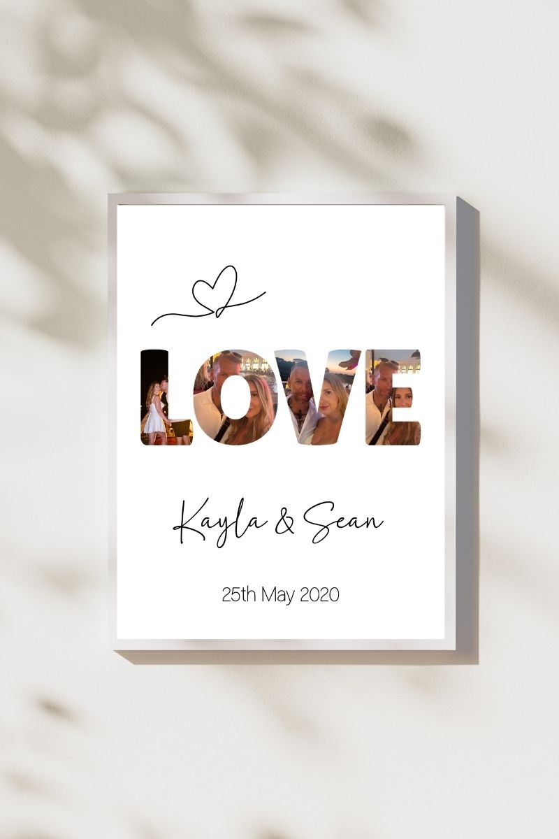 Personalised LOVE Photo Collage Print