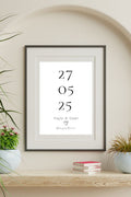Personalised Date & Name Print - Always & Forever
