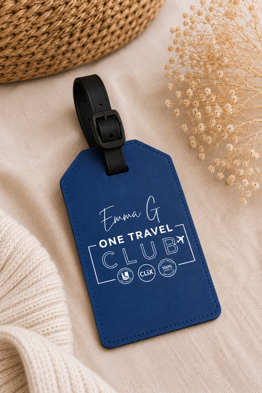 Personalised PU Leather Luggage Tags — Custom Printed