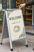 A-board replacement poster without the loose plastic sheet