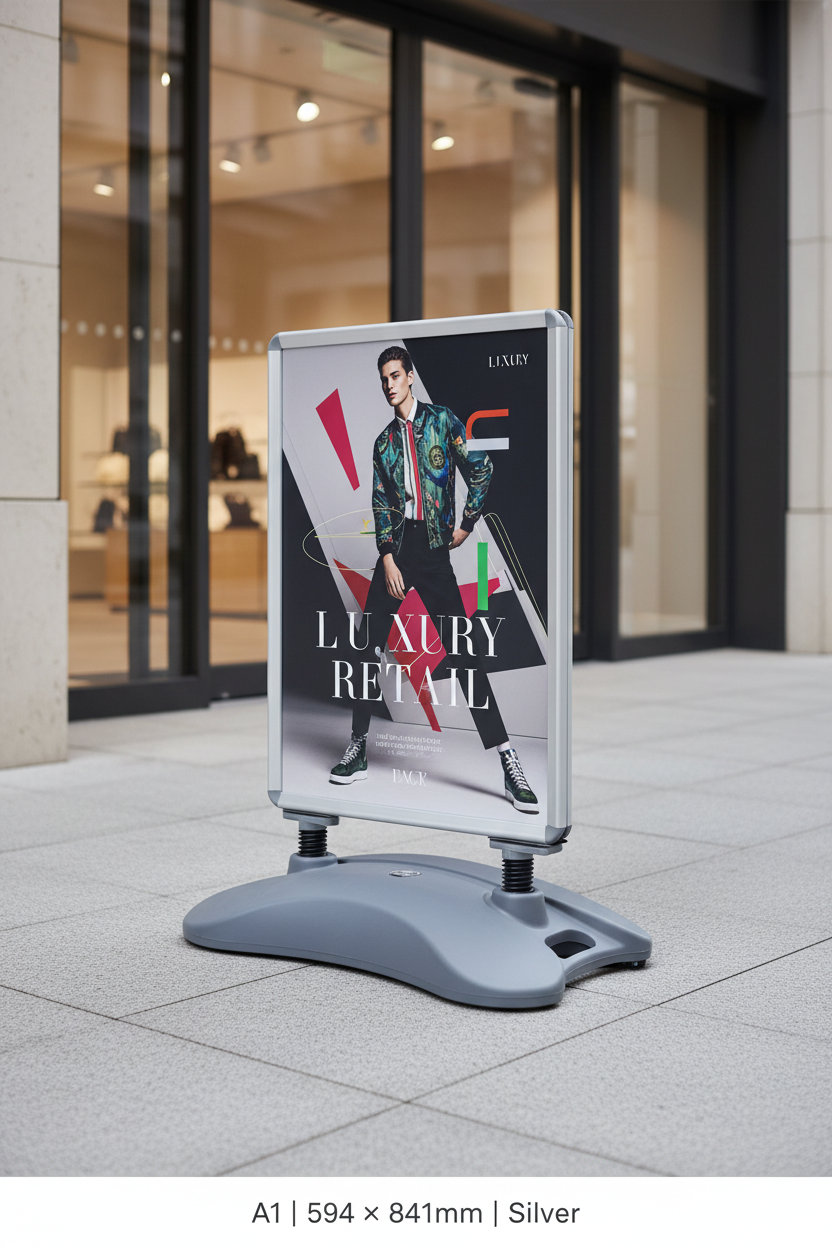 A1 Heavy Duty Pavement Sign — Silver