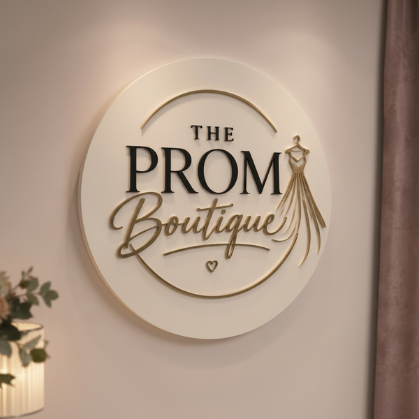 Acrylic Circle Sign with 3D Lettering