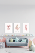 Ballerina Wall Art Set of 3 — Bedroom Lifestyle Mockup