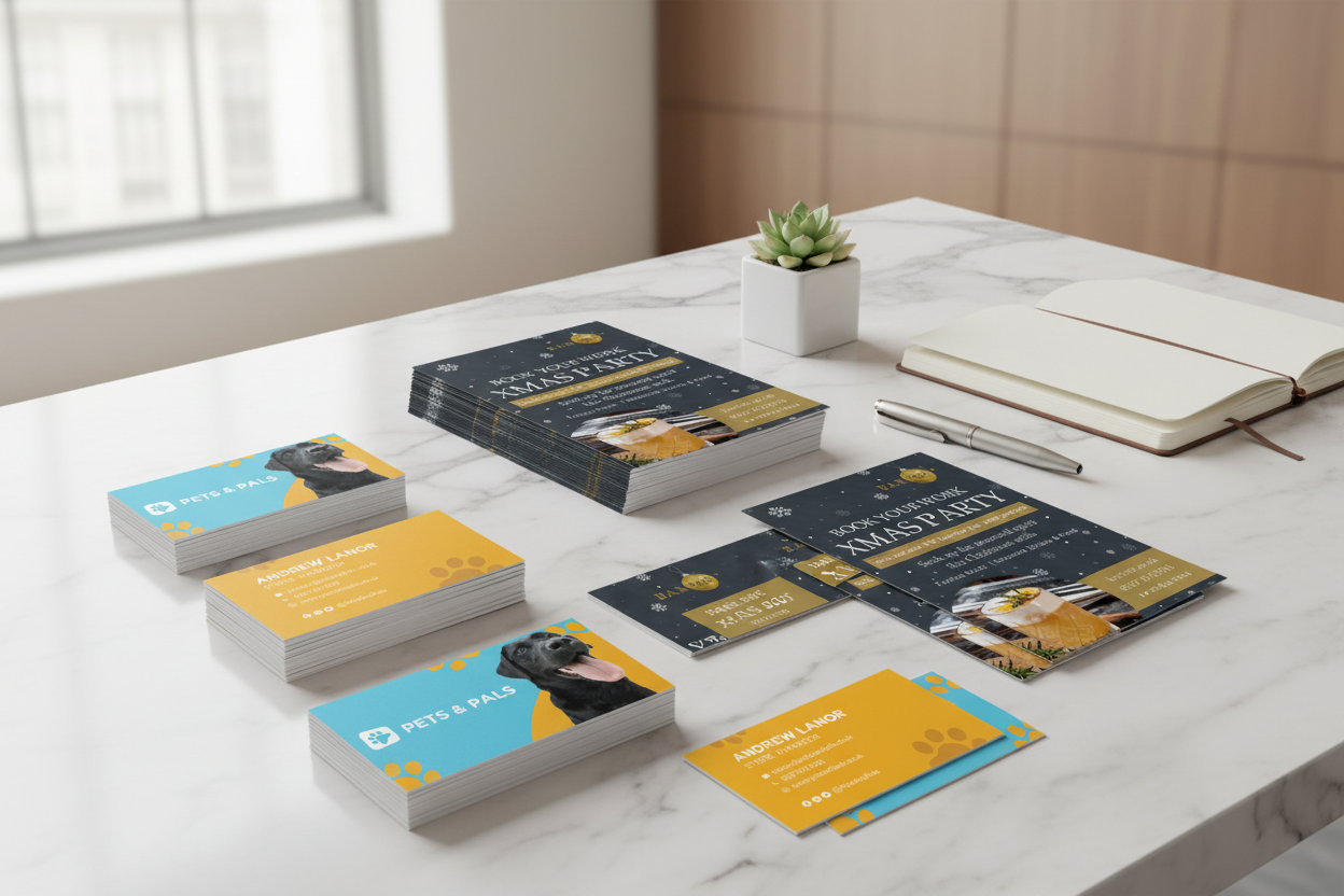 Business print montage hero
