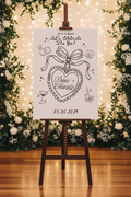 Dani + Charlie Engagement Sign — Easel Lifestyle Mockup