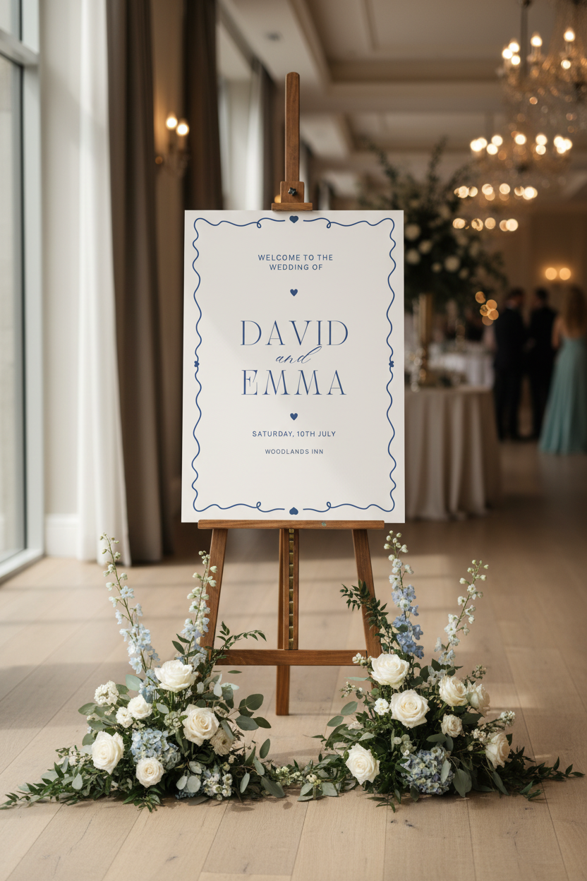 David & Emma Wedding Sign Mockup