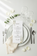 Eucalyptus Menu - Flat Lay Place Setting