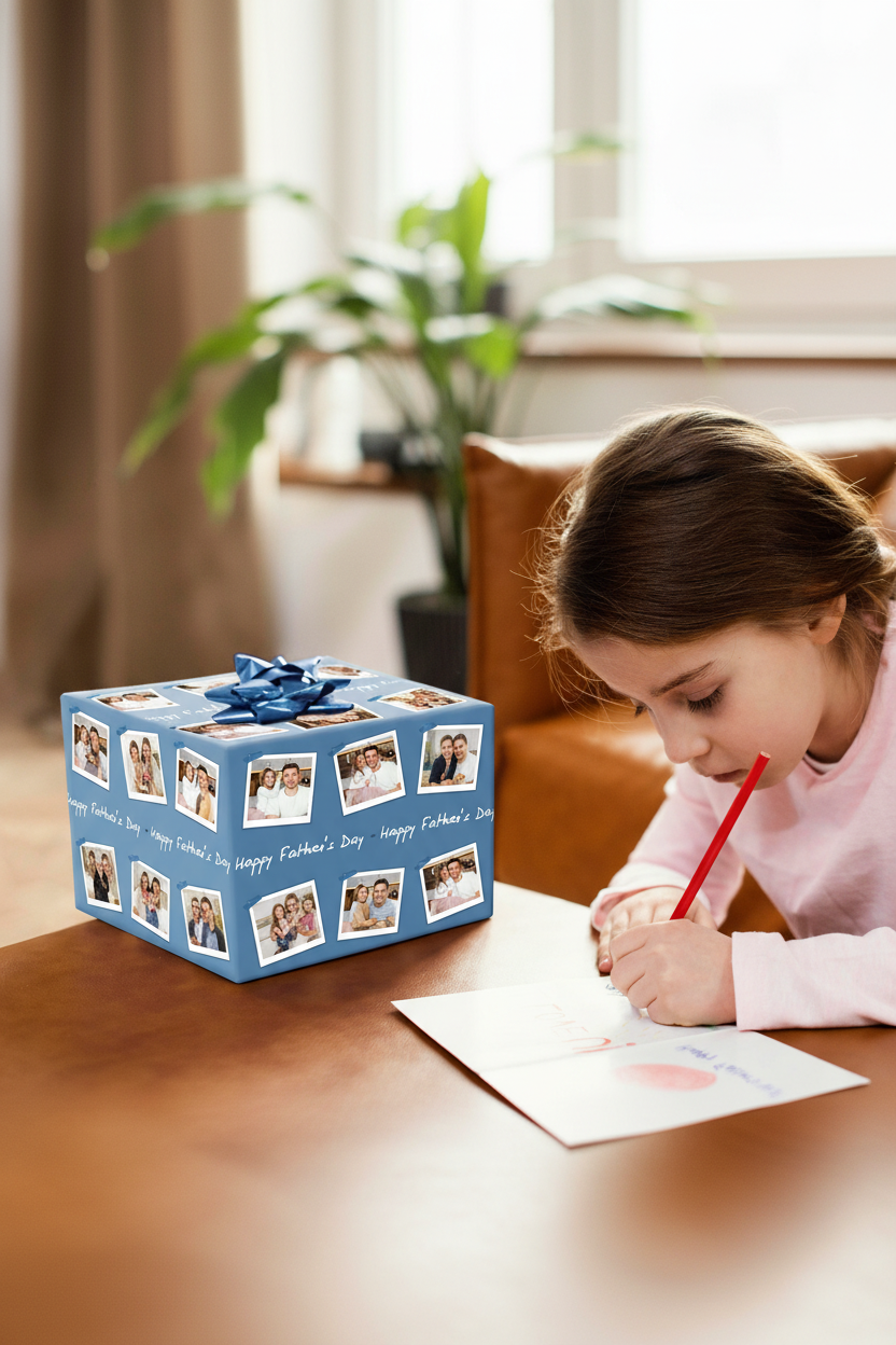 Father's Day Wrapping Paper Mockup