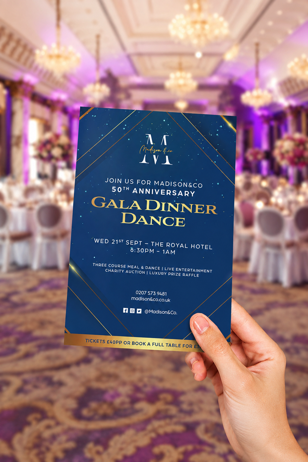 Gala Dinner Dance flyer, portrait version