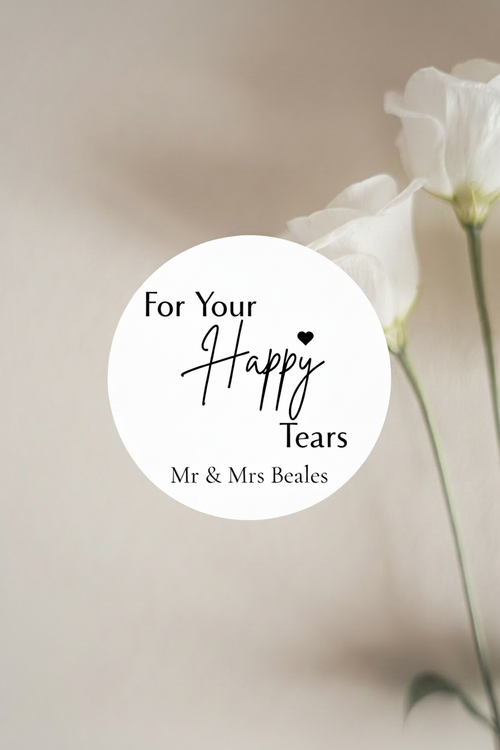 Happy Tears Wedding Stickers - No Logo 2:3