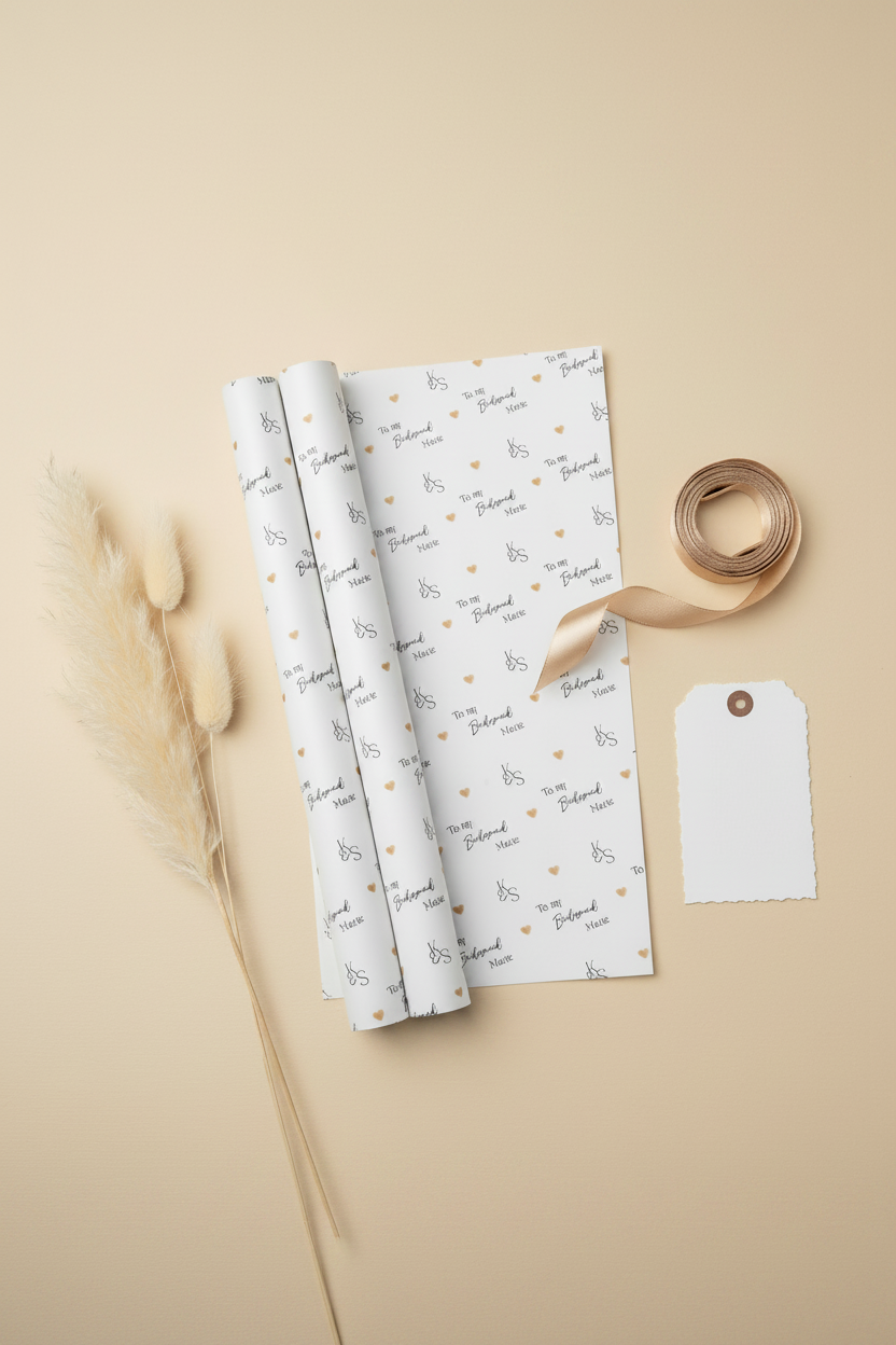 Personalised Wedding Wrapping Paper | Custom Printed Gift Wrap