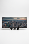 Personalised panoramic slate photo print 12x22cm on stand legs