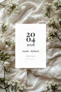 Block Text Modern Wedding Invitation | Minimalist Personalised Stationery