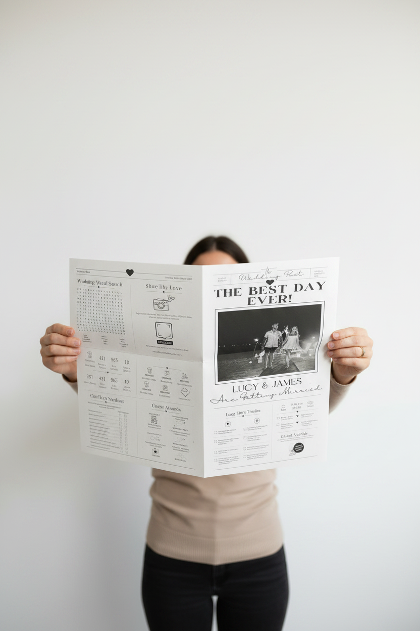 Wedding Newspaper Printing | Personalised Wedding Day Newspaper