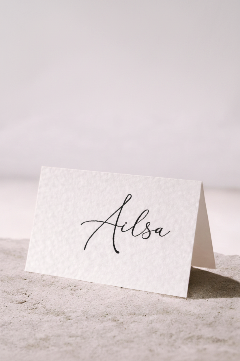 Luxury Personalised Wedding Place Cards | Custom Printed Table Name Cards