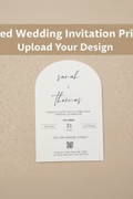 Arched Wedding Invitation Printing | Upload Your Design | Premium Cardstock