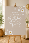 Personalised Daisy Birthday Party Welcome Sign | Foamex Board | A3, A2 & A1
