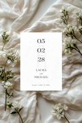 Simplistic Save the Date Card | Personalised Wedding Stationery