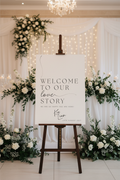 Kia & Liam Love Story Welcome Sign Mockup
