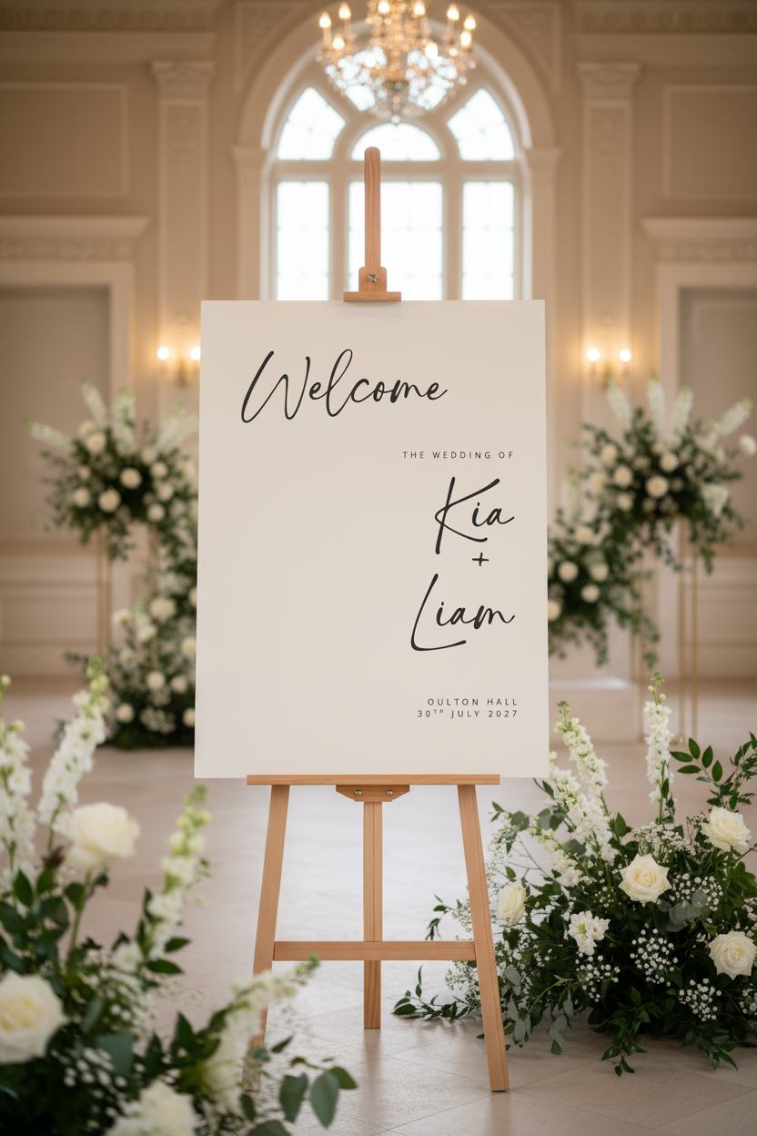Kia & Liam Welcome Sign Mockup