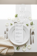 Let's Eat Menu - Flat Lay Place Setting