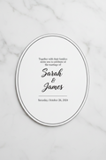 Oval Wedding Invitation Printing | Upload Your Design | Premium Cardstock