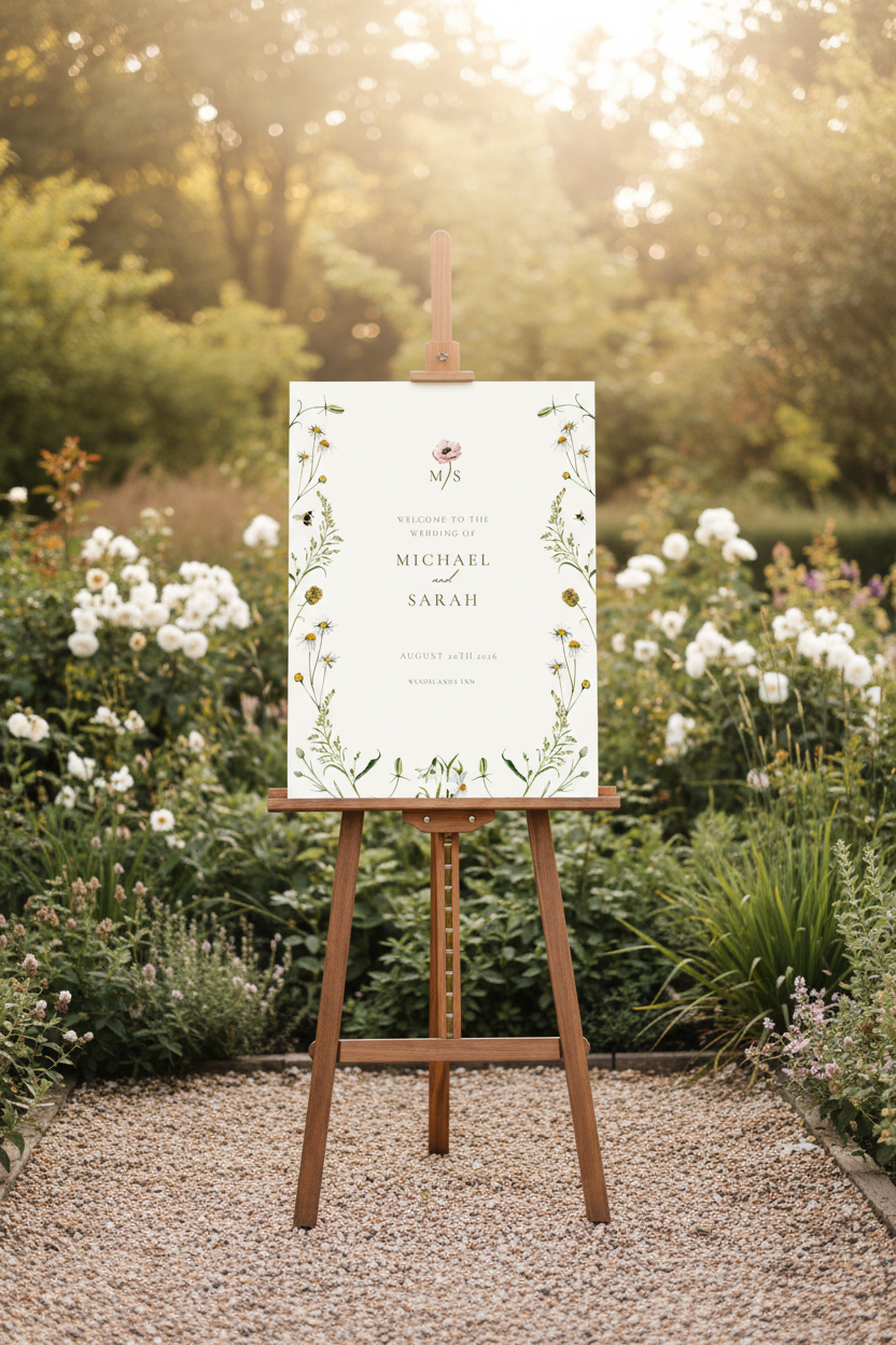 Michael & Sarah Wedding Sign Mockup