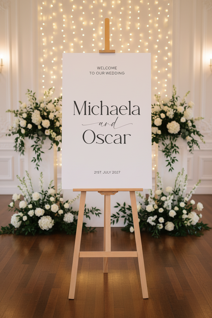 Michaela & Oscar Welcome Sign Mockup