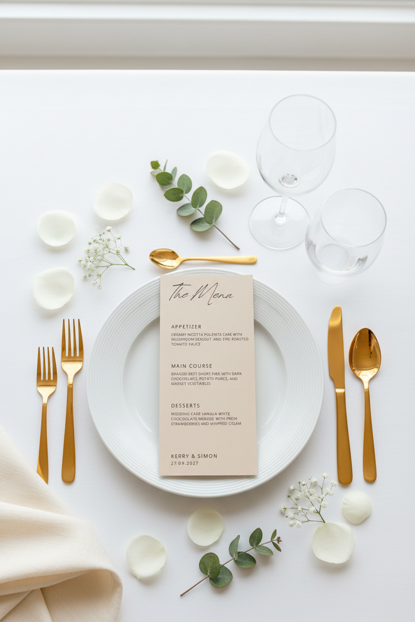 Oat Let's Eat Menu - Flat Lay Place Setting