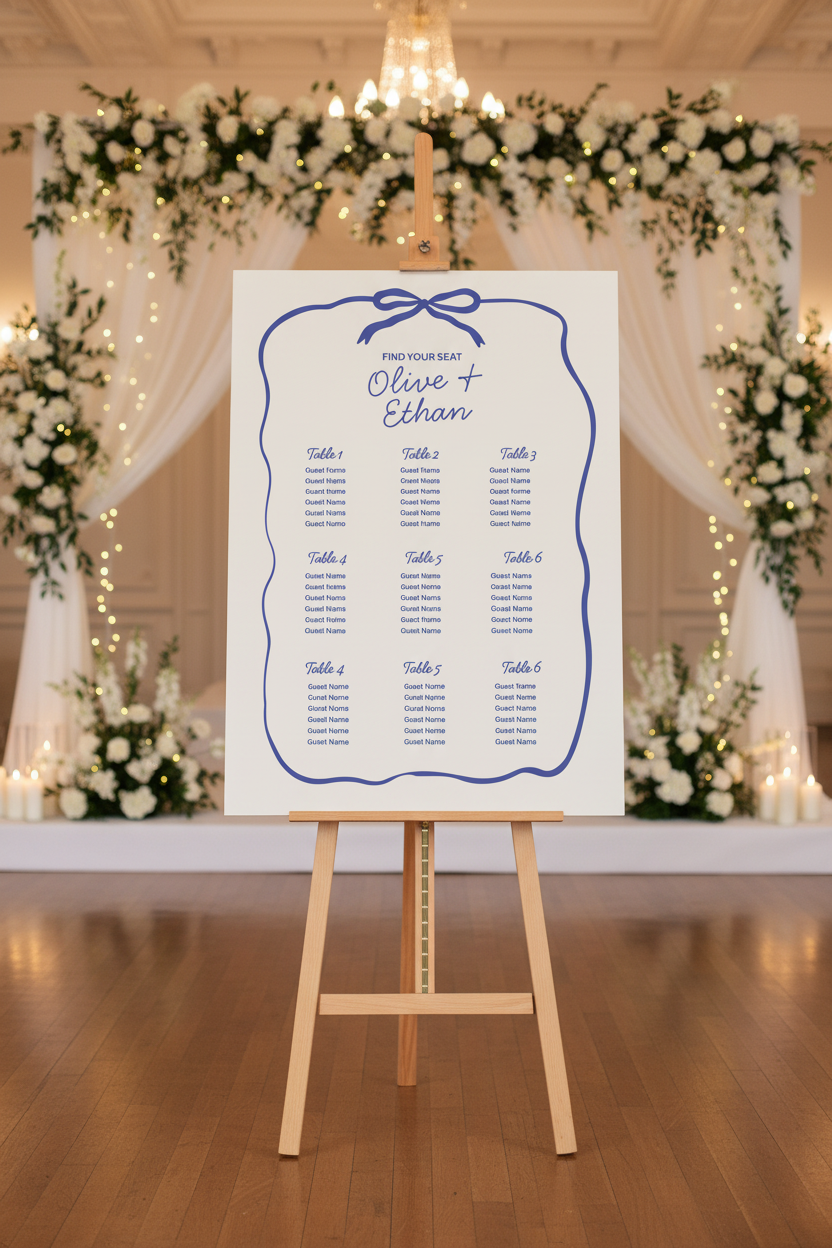 Olive & Ethan Seating Plan Mockup