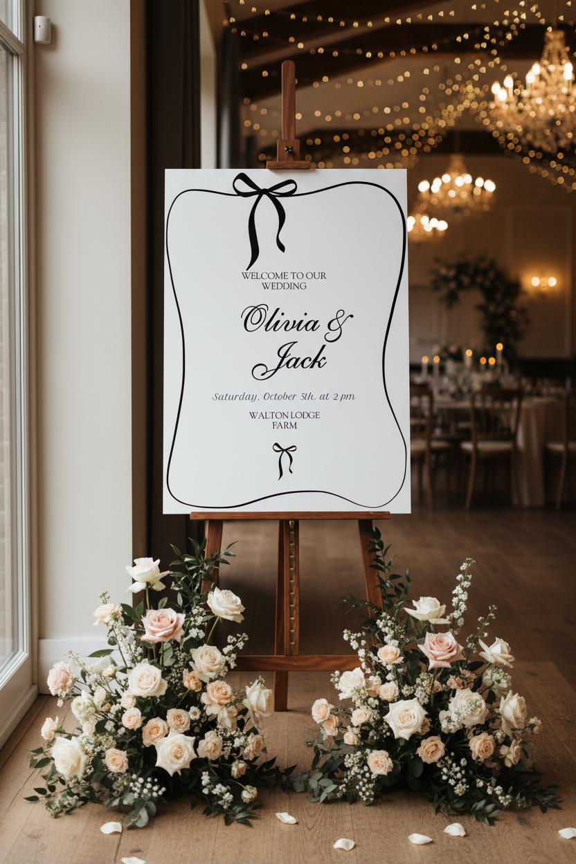 Olivia & Jack Wedding Sign Mockup