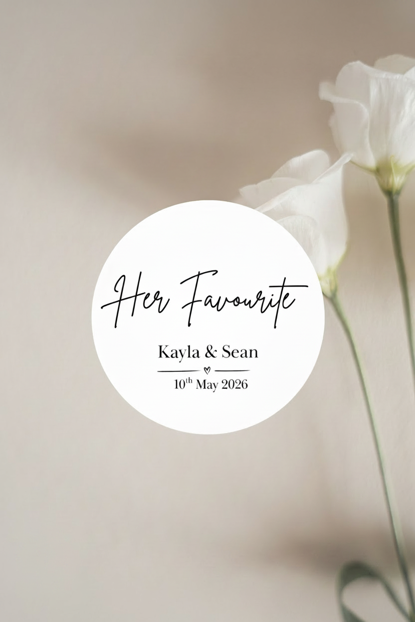 Personalised Wedding Stickers - No Logo 2:3