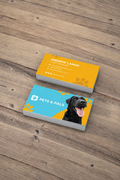 Pets & Pals business cards in a 2:3 portrait image